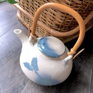 Ceramic and Bamboo Tea Pot